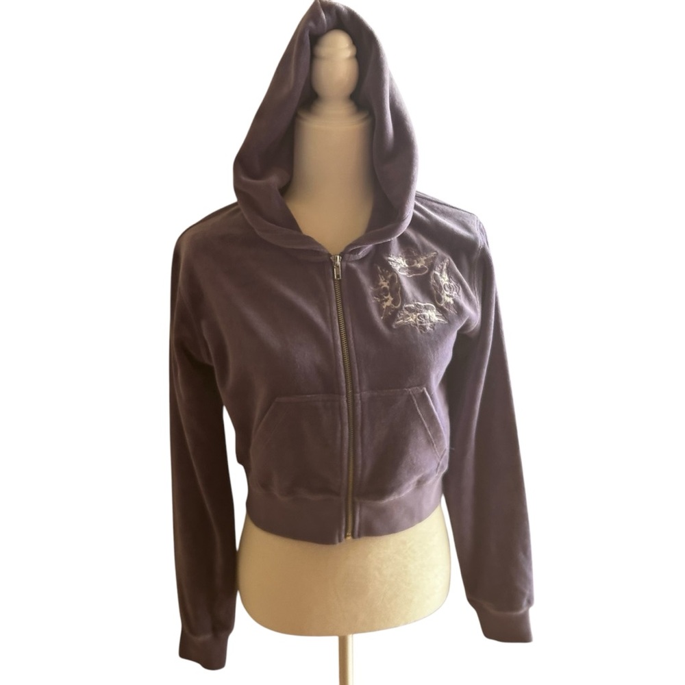 BOYS LIE Let It Grow hoodie New/tags Purple Revolve velvet graphic womens sz M/L - Picture 13 of 15